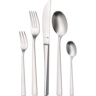 Besteck-Set WMF "Corvo", grau (edelstahl), 66 tlg., Cromargan Edelstahl Rostfrei, Essbesteck-Sets, mattiert, kratzbeständig, ergonomisch, spülmaschinenfest Image