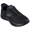 Slip-On Sneaker SKECHERS "GO WALK FLEX-GRAND ENTRY", Damen, Gr. 39, schwarz (schwarz, uni), Textil, unifarben, sportlich, Schuhe, Slipper mit Slip-ins zum Schlupfen, Topseller