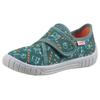 Hausschuh SUPERFIT "BILL WMS: Mittel", Kinder, Gr. 28, bunt (olivgrün, orange), Baumwolle, casual, Schuhe, Klettschuh mit Klettverschluss, Größenschablone zum Download