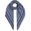 Modetuch TOMMY HILFIGER "TH MONOGRAM SQUARE", Damen, blau (space blau), Web, Kunstfaser, gemustert, mehrfarbig, casual, Modetücher