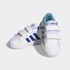 Sneaker ADIDAS SPORTSWEAR "GRAND COURT LIFESTYLE HOOK AND LOOP", Gr. 25, cloud weiß, lucid blau, preloved blau, Synthetik, Textil, sportlich, Schuhe, für Kinder, Design auf den Spuren des adidas Superstar