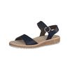 Riemchensandale PAUL GREEN "Paul Green Sandalen Glattleder", Damen, Gr. 37,5, blau (dunkelblau), Glattleder, casual, Schuhe