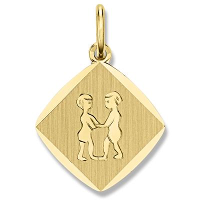 Sternzeichen-Anhänger ONE ELEMENT "Zwilling Sternzeichen Anhänger aus 333 Gelbgold", gold, Schmuckanhänger, Damen, Zwilling, Gelbgold 333-Gold, Gelbgold 333, Gold, zeitlos schön – für besondere Momente gemacht Image
