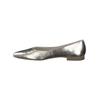 Ballerina PAUL GREEN "Paul Green Ballerinas Nappaleder", Damen, Gr. 38, grau (platin), Nappaleder, casual, Schuhe