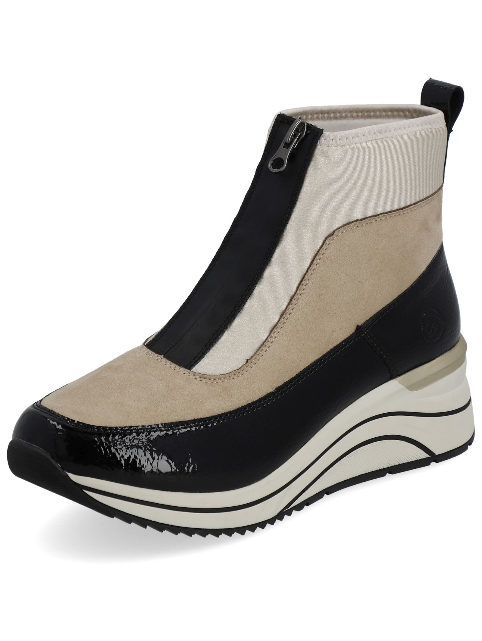 Sneaker REMONTE "Remonte Sneaker Lederimitat", Damen, Gr. 42, schwarz, Lederimitat, Schuhe