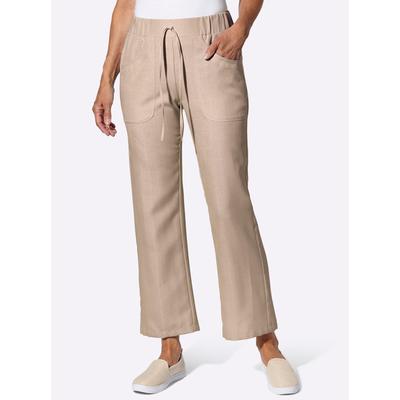 Schlupfhose CLASSIC BASICS, Damen, Gr. 44, Normalgrößen, beige, 100% Polyester, unifarben, Hosen Image