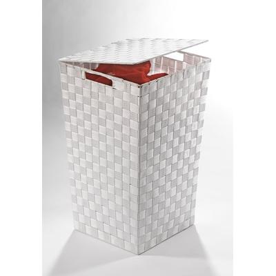 Wäschekorb LOCKER, weiß, B:33cm H:54cm T:33cm, Wäschesammler, aus Nylon und Metall Image