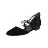 Ballerina PAUL GREEN "Paul Green Ballerinas Veloursleder", Damen, Gr. 40, schwarz, Veloursleder, casual, Schuhe