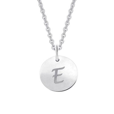Ketten-Anhänger ONE ELEMENT "Buchstabe E Buchstaben Anhänger aus 333 Weißgold", silber, Schmuckanhänger, Damen, E, Weißgold 333-Gold, Weißgold 333, Gold, Ø 11,0 mm – für Damen – elegant, modern & vielseitig kombinierbar Image