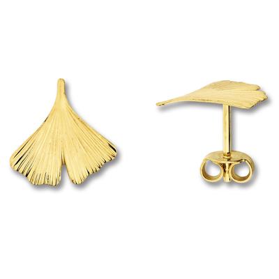 Paar Ohrhänger ONE ELEMENT "Ginkgoblatt Ohrringe Ohrstecker aus 333 Gelbgold", gold, Ohrringe, Damen, Damen, Gelbgold 333-Gold, Gelbgold 333, Gold, perfekt als Geschenk zum Jahrestag oder Geburtstag Image