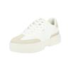 Sneaker BUFFALO "Buffalo Sneaker Lederimitat", Damen, Gr. 40, weiß (weiß, beige), Lederimitat, casual, Schuhe