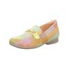 Slipper THINK "Think Slipper Leder", Damen, Gr. 40, grün, kombi, Leder, casual, Schuhe