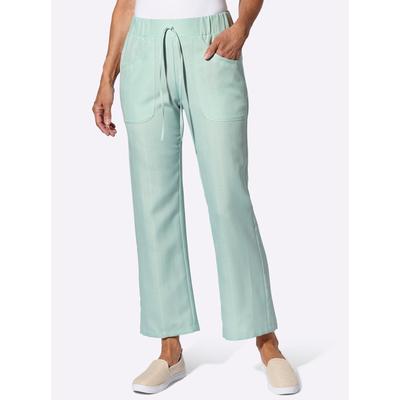 Schlupfhose CLASSIC BASICS, Damen, Gr. 50, Normalgrößen, grün (kalkmint), 100% Polyester, unifarben, Hosen Image