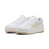 Sneaker PUMA "Court Lally Skye Aqua Metallics Sneakers Damen", Gr. 42, weiß alpine snow light sand beige, Obermaterial: Synthetik, Textil; Futter: Textil; Innensohle: Textil; Laufsohle: Gummi, Schuhe