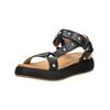 Riemchensandale INUOVO "INUOVO Sandalen Leder", Damen, Gr. 37, schwarz, Leder, casual, Schuhe