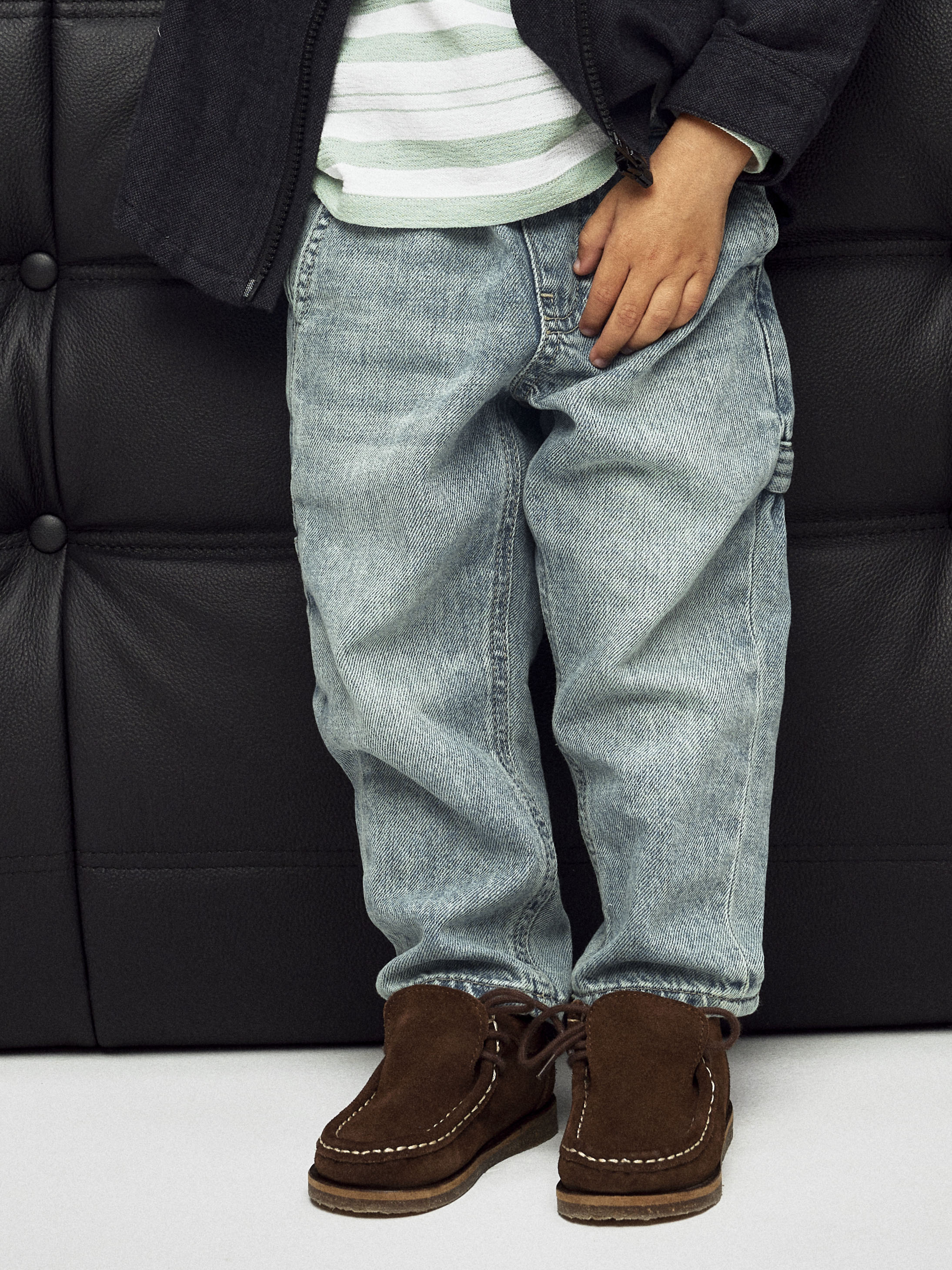 Bequeme Jeans NAME IT "NMMBEN TAP JEANS 8940-BF NOOS", Jungen, Gr. 98, N-Gr, blau (vintage medium blau denim), Denim/Jeans, Obermaterial: 98% Baumwolle, 2% Elasthan, Abriebeffekte, regular fit lang, Jeans