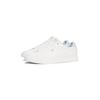 Plateausneaker TOMMY HILFIGER "SPORTY SNEAKER", Damen, Gr. 36, blau (ecru, hellblau), Nappaleder, sportlich, Schuhe, Freizeitschuh, Halbschuh, Schnürschuh mit Logoflaggen-Emblem