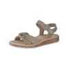 Riemchensandale PAUL GREEN "Paul Green Sandalen Veloursleder", Damen, Gr. 40, beige (champagne), Veloursleder, casual, Schuhe