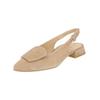 Riemchensandale PAUL GREEN "Paul Green Sandalen Veloursleder", Damen, Gr. 40,5, braun (hellbraun), Veloursleder, casual, Schuhe
