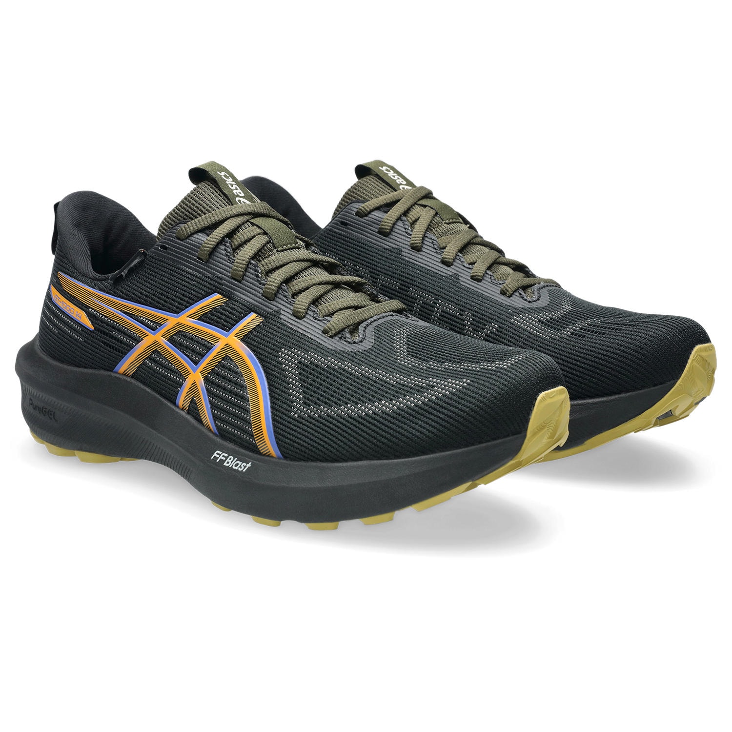 Laufschuh ASICS "GT-1000 14 GORE-TEX", Damen, Gr. 49, schwarz (schwarz, schwarz cobalt), Textil, Schuhe Laufschuh, für mehr Stabilität, wasserdicht