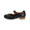 Riemchenballerina EVERYBODY "Everybody Ballerinas Leder", Damen, Gr. 38, schwarz, Leder, casual, Schuhe