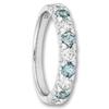 Silberring ONE ELEMENT "Zirkonia & Blau Topas Ring aus 925 Silber" Gr. 54, silber, Fingerringe, Damen, 54,mit Zirkonia, Silber 925 (Sterlingsilber), für Damen – klassisch & elegant im Design