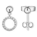 Paar Ohrhänger ONE ELEMENT "Zirkonia Kreis Ohrringe Ohrstecker aus 925 Silber", silber, Ohrringe, Damen, Damen, Silber 925 (Sterlingsilber), perfekt als Geschenk zum Jahrestag oder Geburtstag