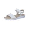 Riemchensandale PAUL GREEN "Paul Green Sandalen Glattleder", Damen, Gr. 38,5, weiß, Glattleder, casual, Schuhe