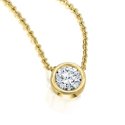 Goldkette ONE ELEMENT "0.15 ct Diamant Brillant Halskette", gold, Halsketten, Damen, 0,15 ct, Gelbgold 585-Gold-Diamanten, Gelbgold 585, Gold, Diamanten, aus 585 Gelbgold 45 cm Ø 5 mm – perfekt als Geschenk zum Jahrestag oder Geburtstag Image