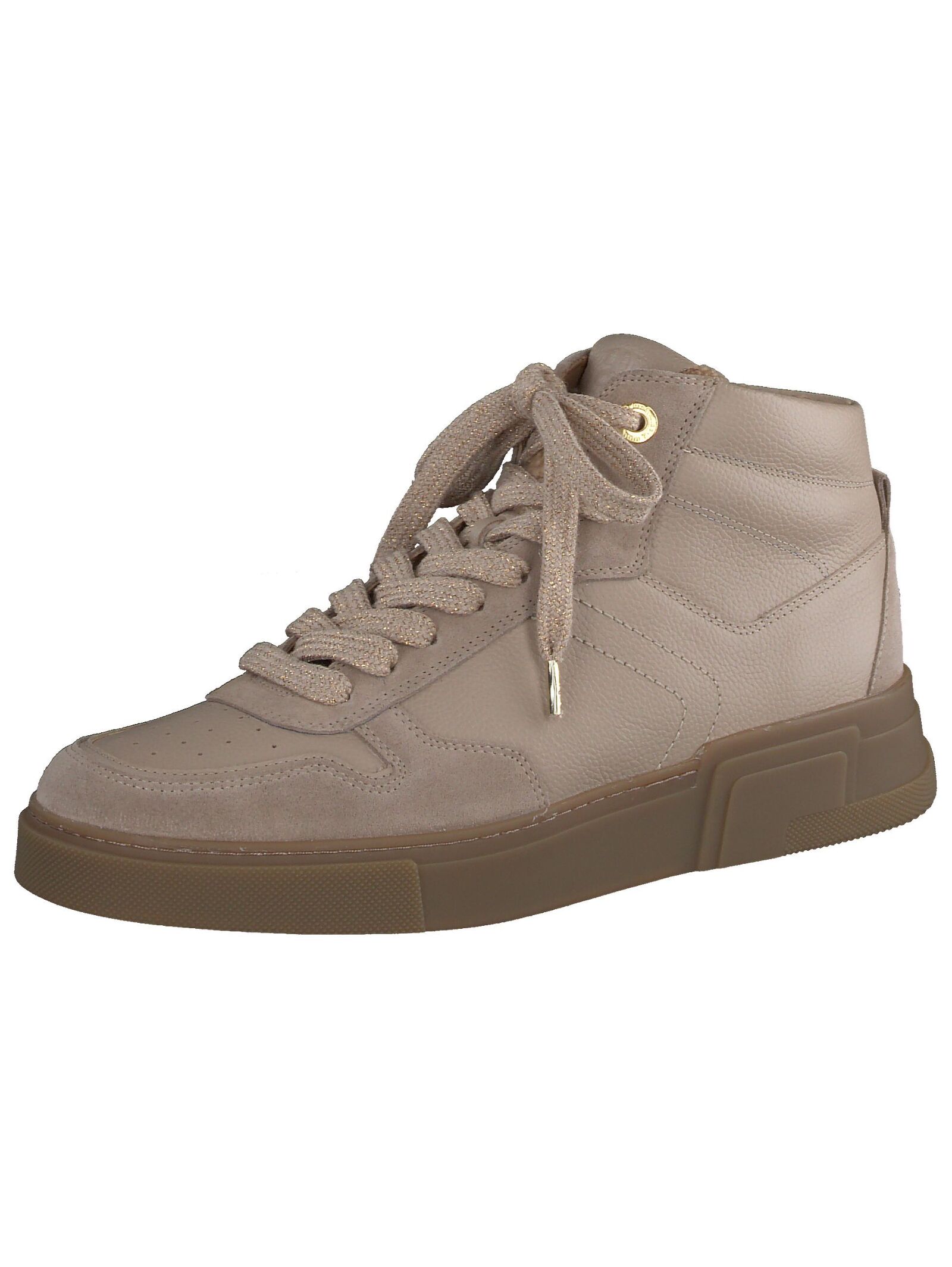 Sneaker PAUL GREEN "Paul Green Sneaker Leder", Damen, Gr. 37,5, braun (hellbraun), Leder, Schuhe