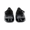Riemchenballerina PAUL GREEN "Paul Green Ballerinas Leder", Damen, Gr. 40, schwarz (schwarz lack), Leder, casual, Schuhe