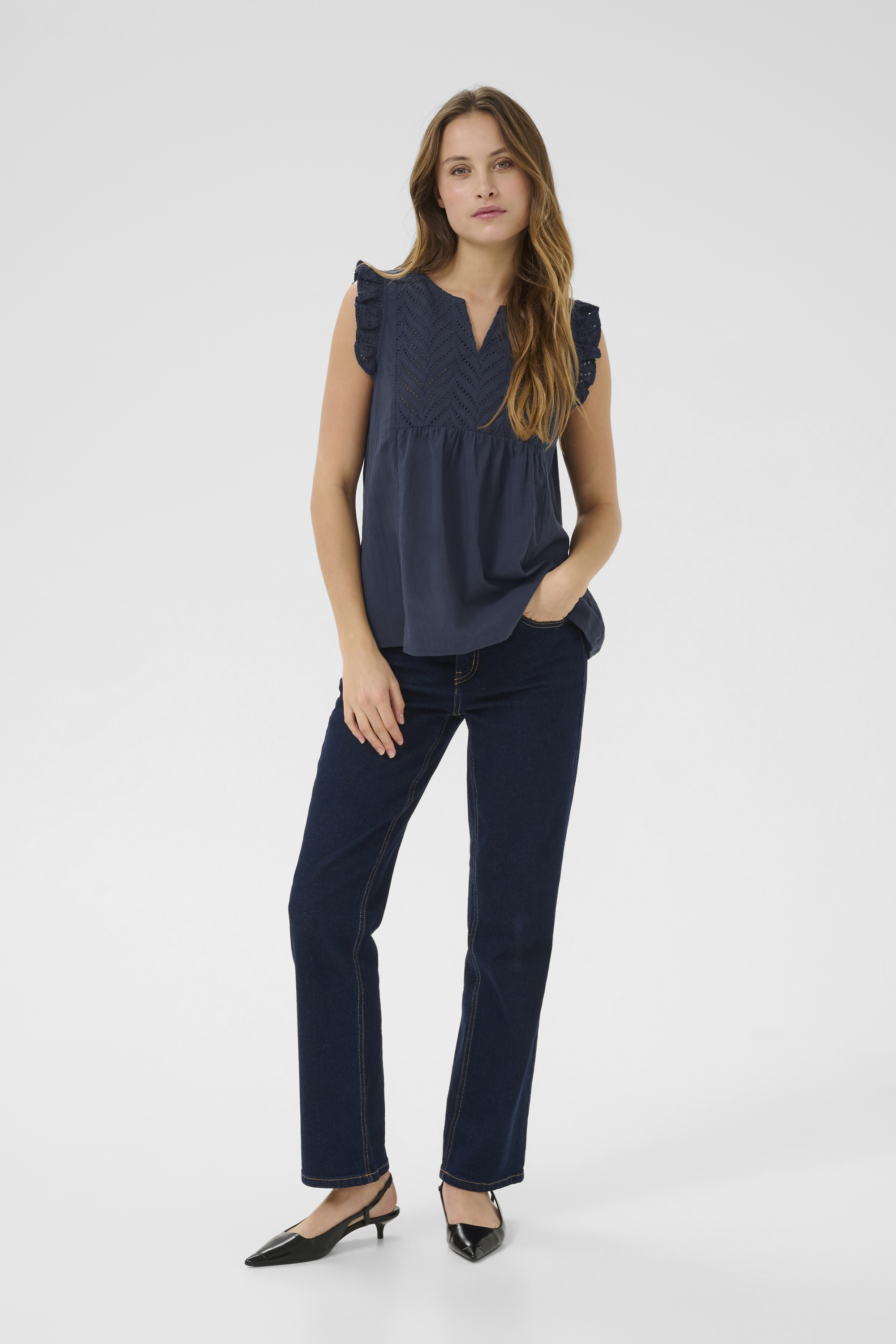 Ärmellose Bluse Relaxed fit Salute marine Image