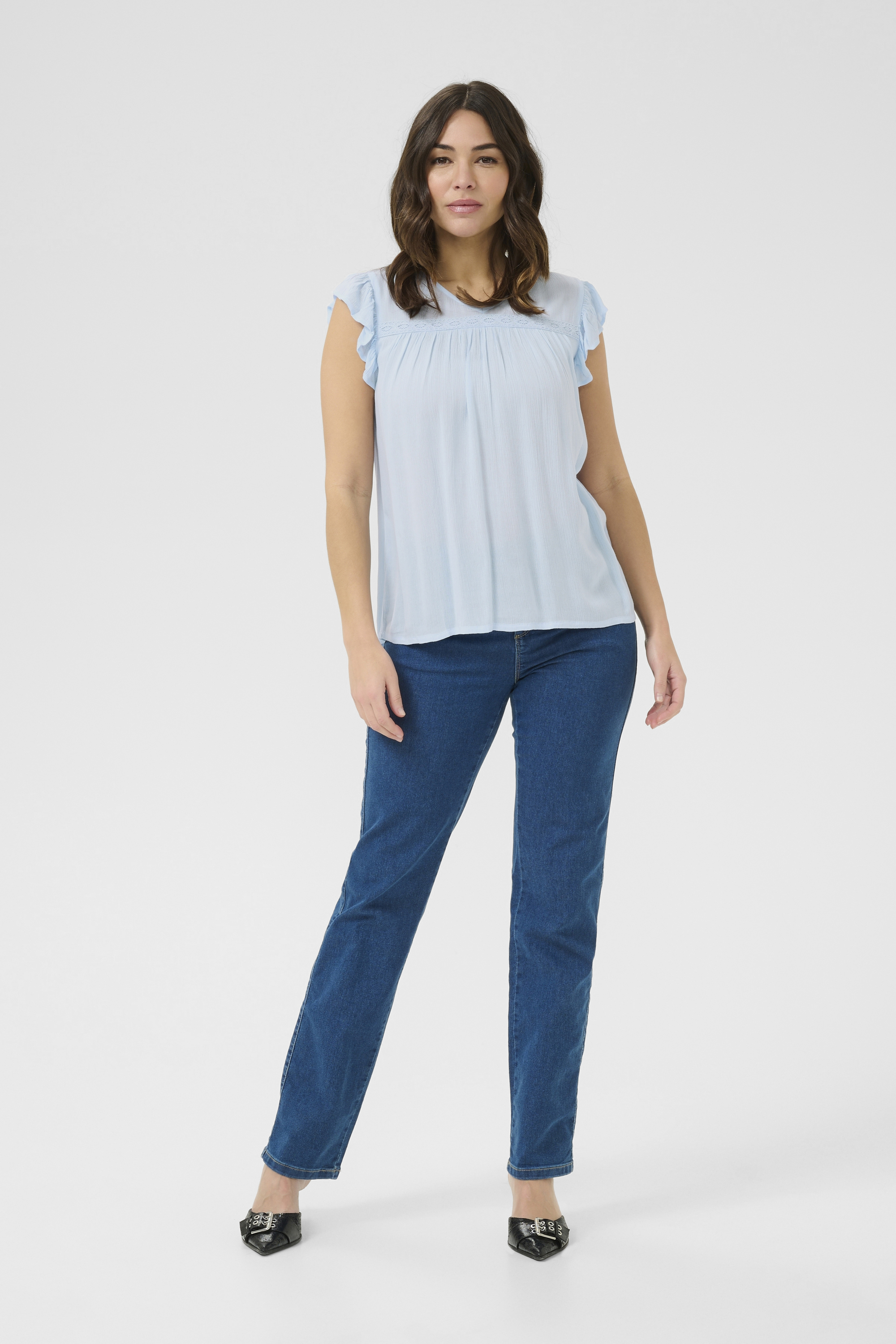 Kurzarm-Bluse Regular fit Windsurfer light blue Image