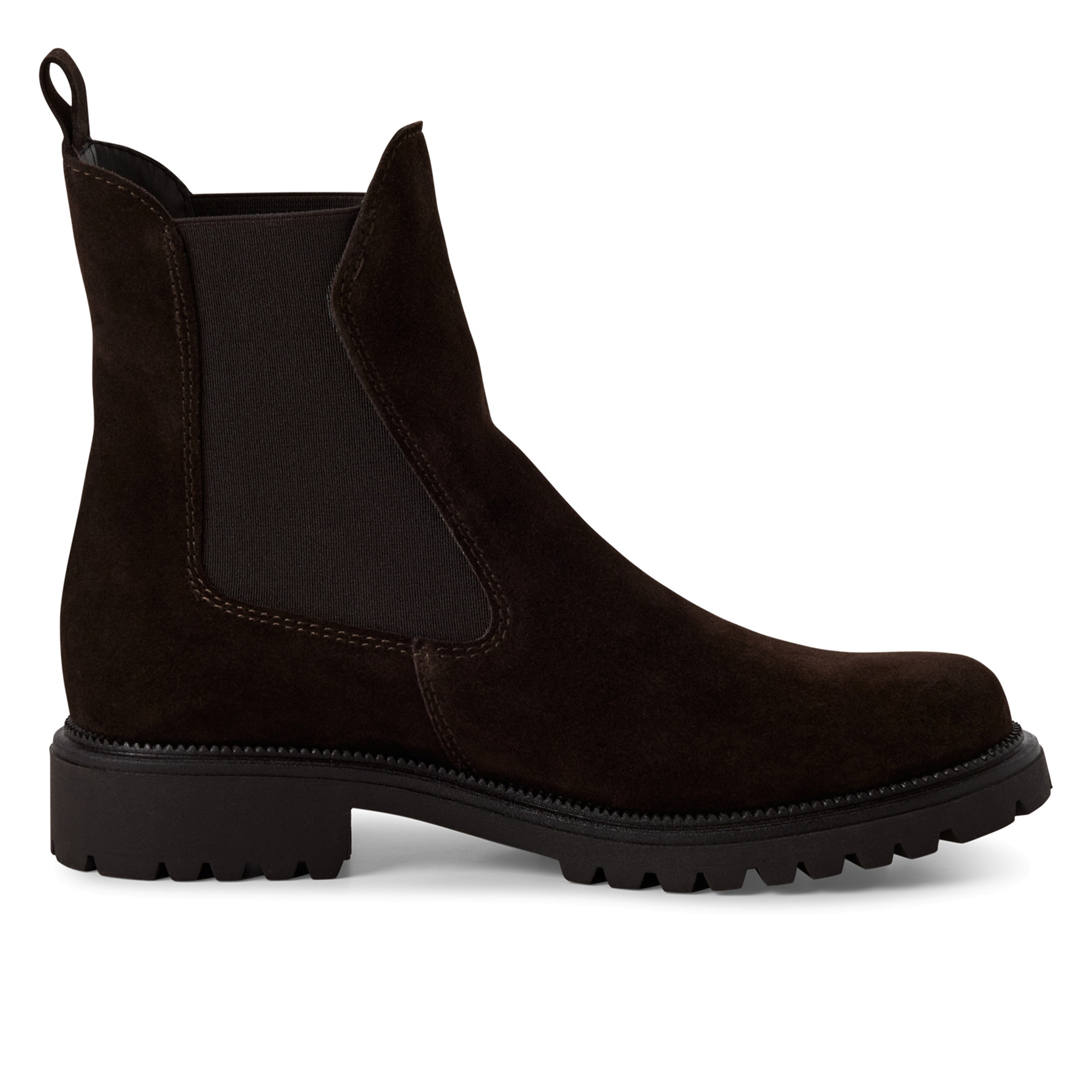 Tamaris Damen Mocca Braun Leder Klassische Hohe Chelsea Stiefeletten