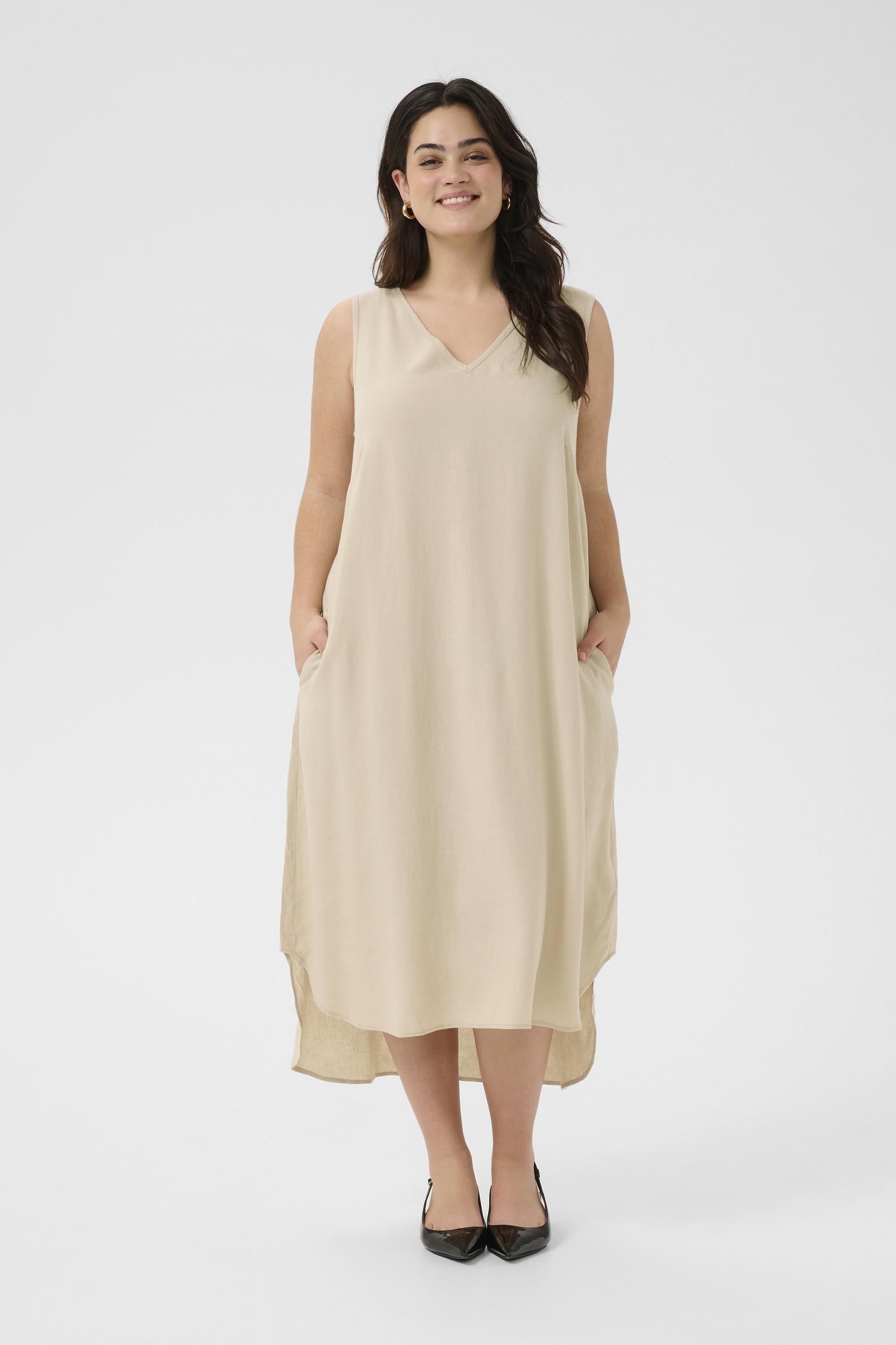 Kleid A-shape beige EU 50 / UK 22