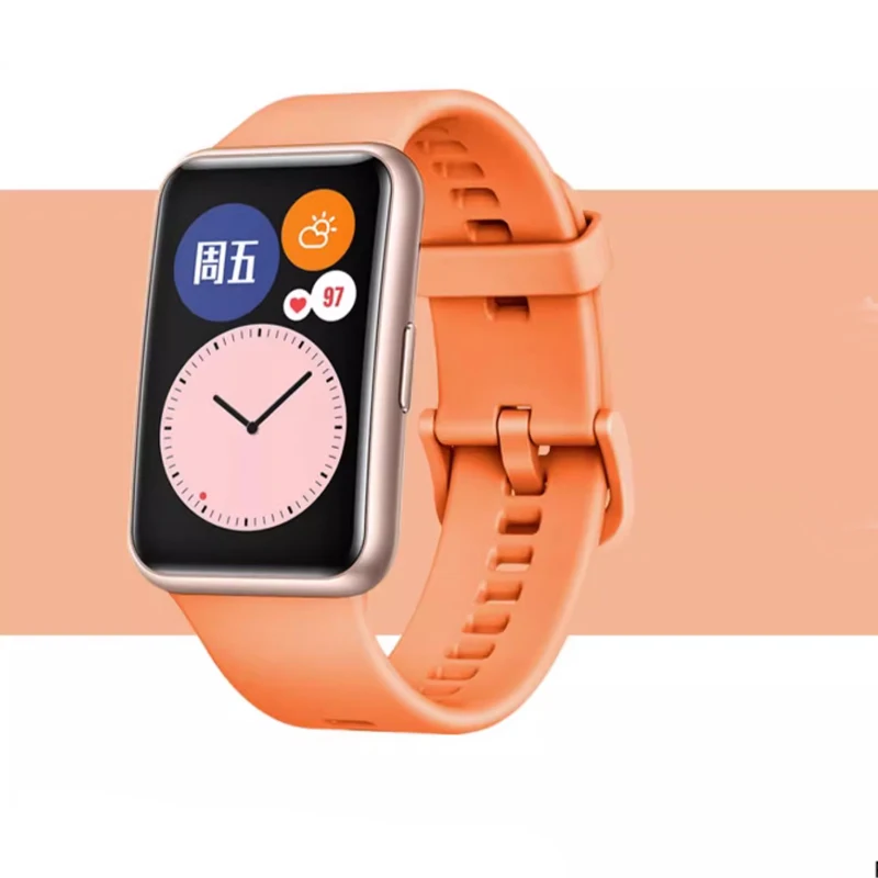 Silikonband für Huawei Watch FIT 1 Armband Smartwatch Zubehör Ersatzarmband Correa Huawei Watch Fit 2025 Armband Image