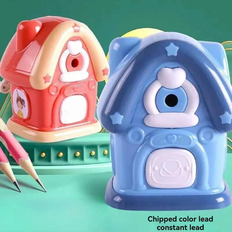 Bleistiftspitzer, automatischer Bleifahrungsstift, Drehmaschine, handgekurbelter Bleistiftspitzer für Grundschüler, Lernen Image