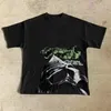 Y2K Streetwear T-shirt Amerikanischen Harajuku Hip-hop Gothic Cartoon-Muster Gedruckt Große T-shirt