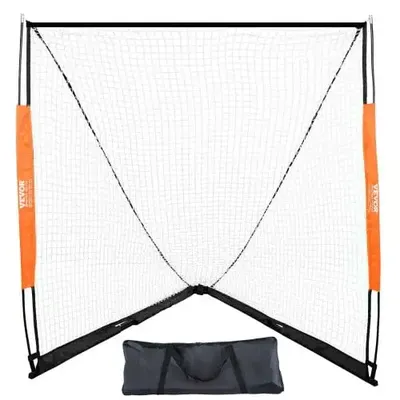 Lacrosse Goal, 6' x 6' Lacrosse Net, Portable Goal with Carry Bag, Fiberglass Rod Backyard