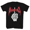 Blink 182 Mittelfinger-T-Shirt für Herren, Rock and Roll, klassisches Band-T-Shirt, amerikanische Band-Sänger, Straße, Hip-Hop, kurzärmelige Damen