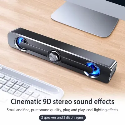 Sound bar Bluetooth USB Kabel Lautsprecher Bar Stereo Lautsprecher für Projektor PC Laptop Telefon Computer 3,5mm Aux Lautsprecher