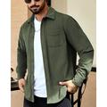 Per uomo Giacca Leggera Giacca in Velluto a Coste Giacca Casual Vacanza Quotidiano Resistente all'usura Tasca Primavera Autunno Semplice Moda Classico Bavero Regolare Nero Blu marino Cammello Marrone