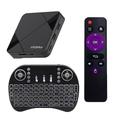 Smart TV Box H96 Max RK3518 Android 14.0, Quad Core 4K, Wi-Fi 6, 3D, Netflix, Google Assistant, YouTube, Smart TV Box Bt5.4 con telecomando vocale, giroscopio, decoder, lettore multimediale