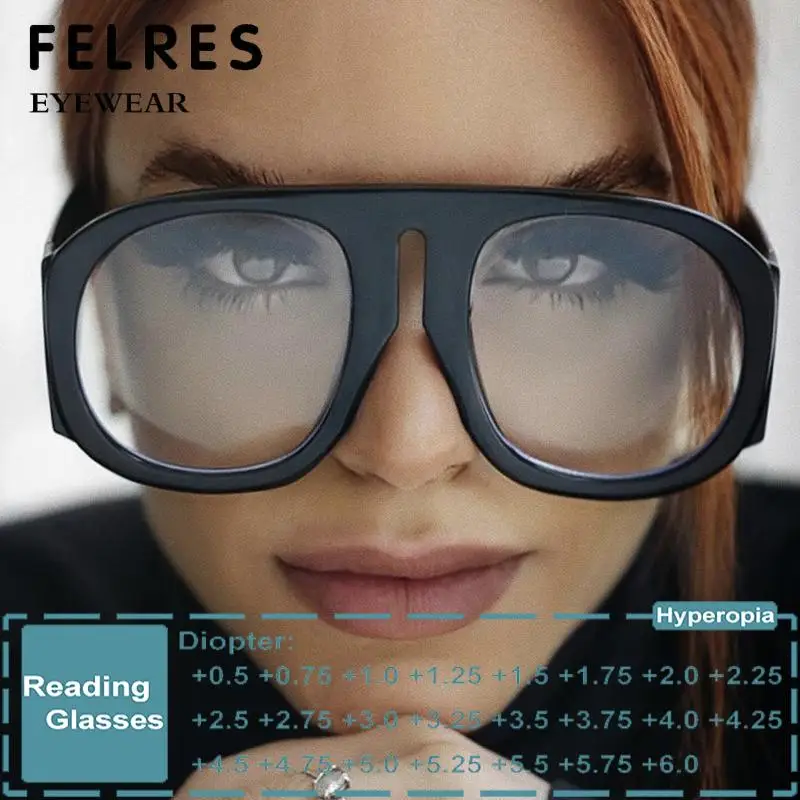 Mode Designer Oval Anti Blau Licht Frauen Lesebrille Brillen Optische Brillen Single Focus Presbyopie Image