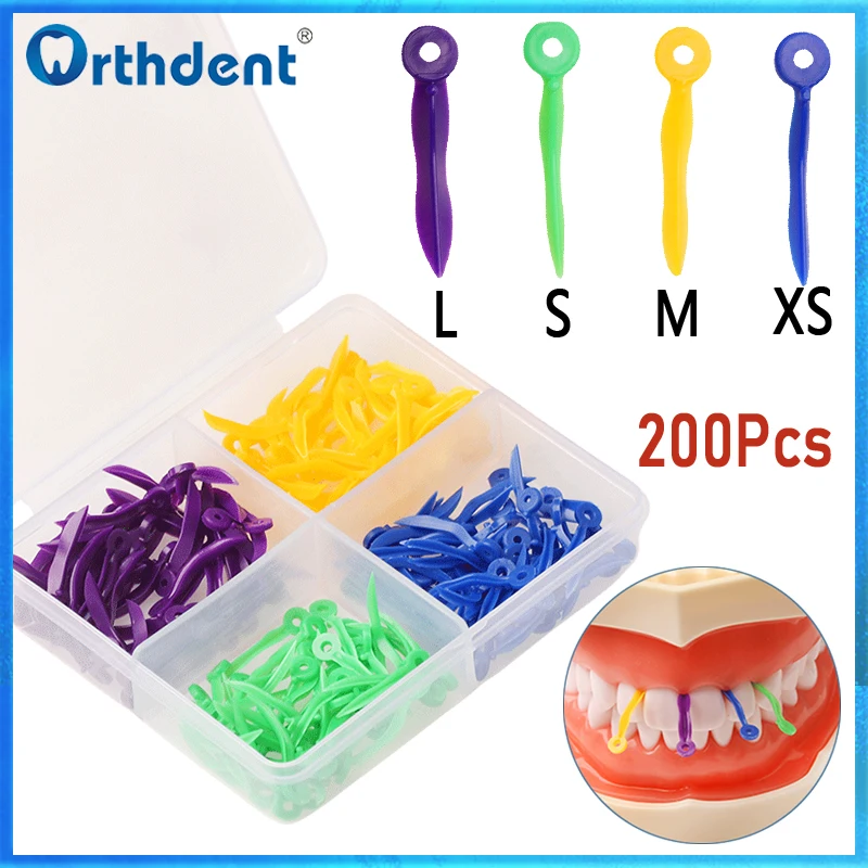 200 Stücke Dental Kunststoff Zahnlücke Keile mit Löchern Einweg Nachfüllung Interdentalkeil für Zahnrestaurierung Zahnmedizin Instrument Image