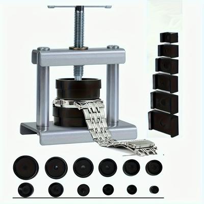 TEMU 13pcs And 19pcs Professional Watch Press Set - Tools For Closing Watch Backs And Watch Repair Dies - An Ideal Gift Image