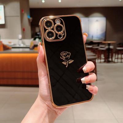 TEMU Suitable For Iphone 16/16 Pro Tpu Rose Phone Case, All-inclusive Lens Protection 16 Plus/16 Comfortable High-quality Protective Case Image