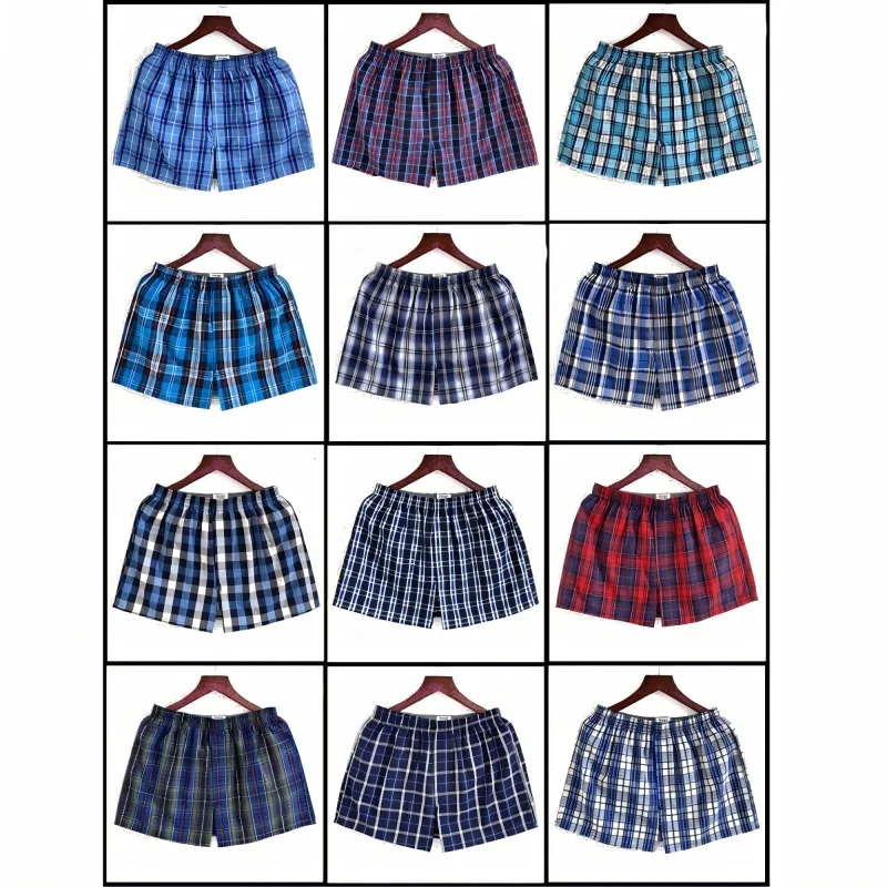 6/10PCS männer Boxer Große Größe Shorts Herren Aro Hosen Pyjama Schlafen Pfeil Hosen Weiche Baumwolle Shorts sommer Mode Unterwäsche Image