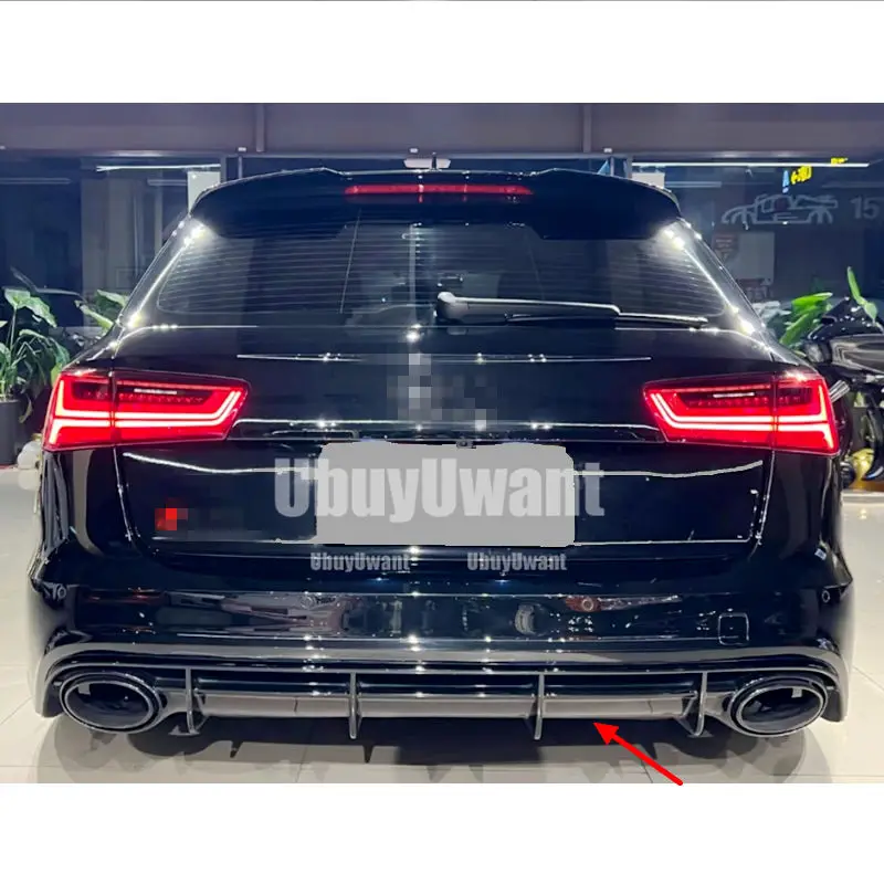 Für Audi A6 S-line S6 Fließheck Avant Touring Heckstoßstange Diffusor Lip Spoiler Schutz 2012–2018 Nicht für RS6 Stoßstangenschutz Image
