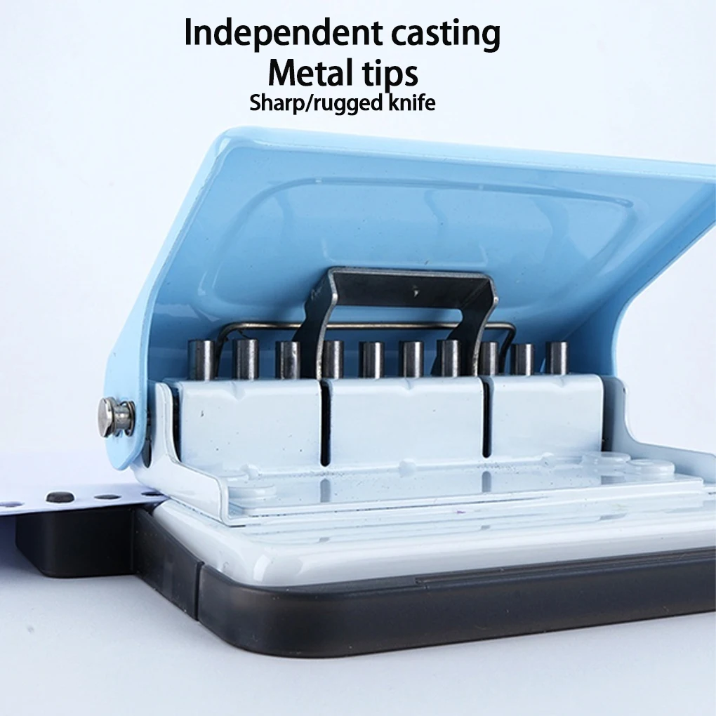 10-Loch-Punch Papier Stanzen Buchbindekarte Tragbare Produktionshandbuch Handheld für A4 B5/26 Löcher Spiralbindemaschine Image